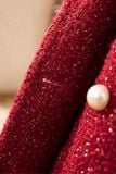  Áo Khoác Dạ Tweed Bé Gái Đỏ Đô Đính Ngọc Trai Tiểu Thư | Crown Space CKGL63517041 