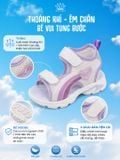  Sandal Thể Thao Cao Cấp Bé Gái Siêu Nhẹ, Thoáng Khí, Tím Mộng Mơ | Crown Space CRUK585.PU 