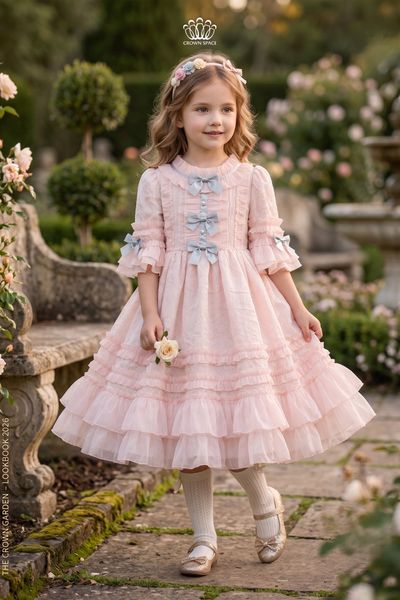  Váy Công Chúa Lolita Gấm Nhăn Phối Nơ Thanh Lịch | Crown Space CKGS3860811.P 