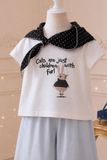  Áo Phông Cotton Bé Gái Họa Tiết Thỏ Đáng Yêu | Crown Space CKGS2160801.W 