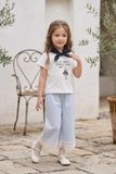  Áo Phông Cotton Bé Gái Họa Tiết Thỏ Đáng Yêu | Crown Space CKGS2160801.W 
