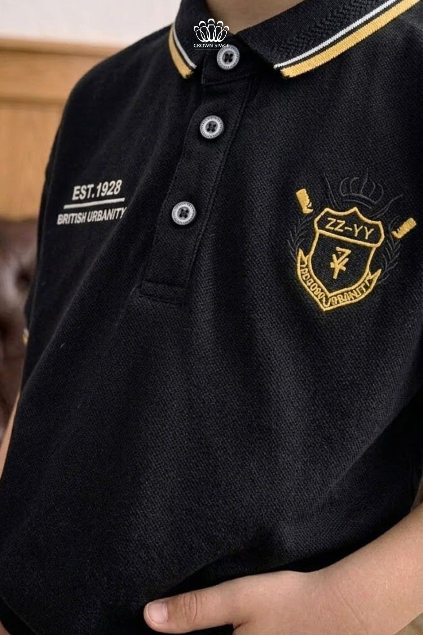  Áo Polo Bé Trai Cổ Bẻ Thêu Logo Crown Space – Sang Trọng & Thanh Lịch Cho Bé - CKBS2160308 