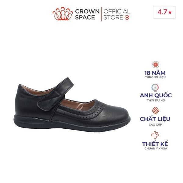  (VIP Private Sale) Giày Đi Học School Shoes Bé Gái Công Chúa Cao Cấp, Êm Nhẹ, Thời Trang | Crown Space CRUK3086 