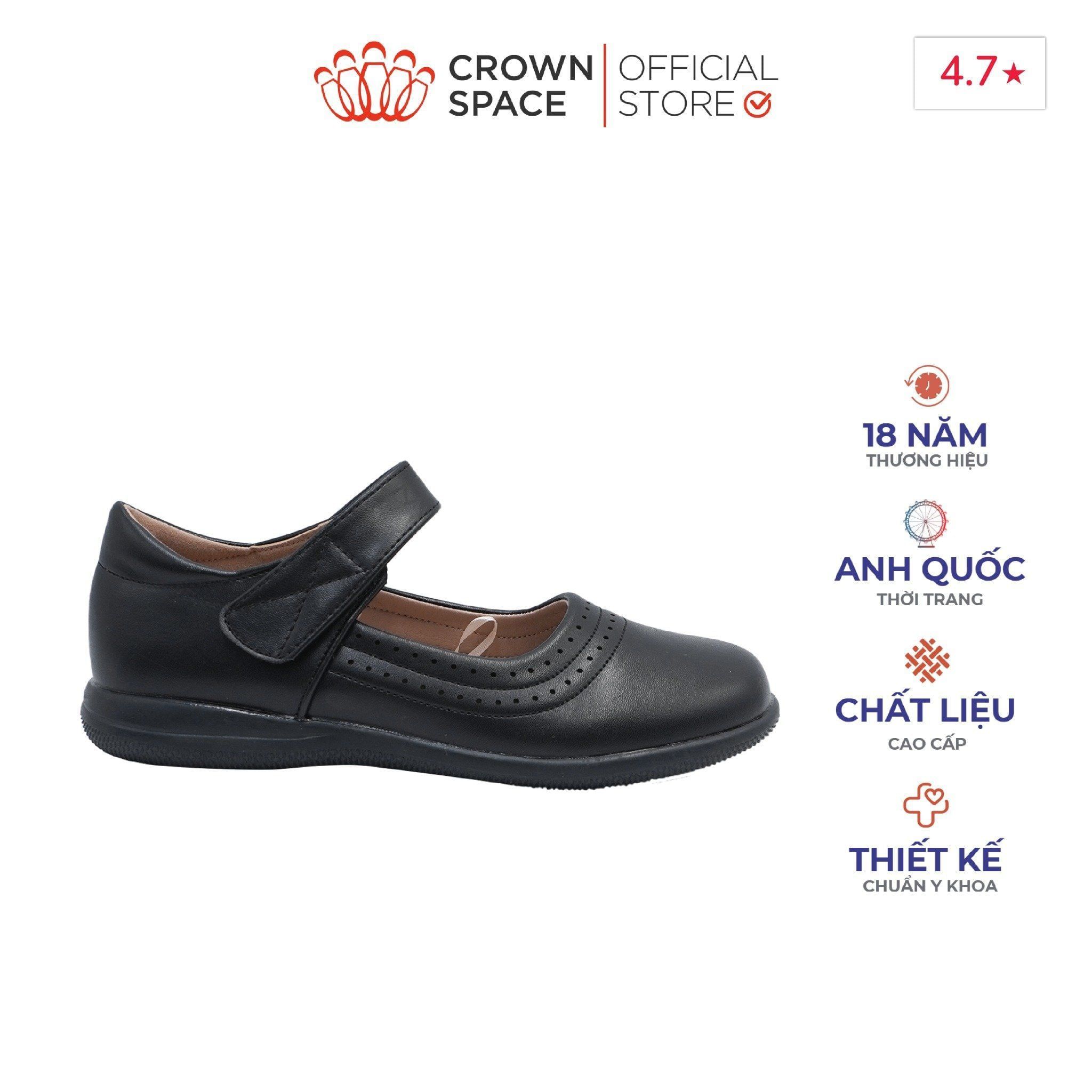  (VIP Private Sale) Giày Đi Học School Shoes Bé Gái Công Chúa Cao Cấp, Êm Nhẹ, Thời Trang | Crown Space CRUK3086 