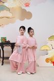  Áo Dài Bé Gái Nhung Phúc Lành Cổ Hoa Tinh Tế | Crown Space CKGL9961804 