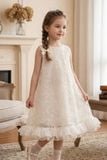  Váy Bé Gái Tulle Thêu Họa Tiết Lấp Lánh Phối Gấu Bèo Bồng Bềnh – Crown Space CKGS3860503 