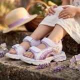  Sandal Thể Thao Cao Cấp Bé Gái Siêu Nhẹ, Thoáng Khí, Tím Mộng Mơ | Crown Space CRUK585.PU 
