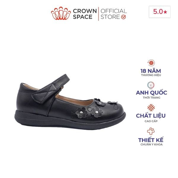  Giày Búp Bê Bé Gái Da Lì Cao Cấp, Tiện Lợi, Êm Ái | Crown Space CRUK3079 