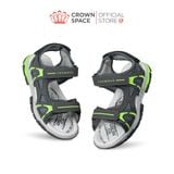  Sandal Thể Thao Cao Cấp Bé Trai Chống Trượt, Bền Bỉ, Xám Khói Hiện Đại | Crown Space CRUK584.GY 