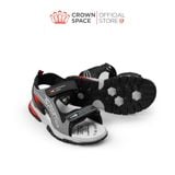  Sandal Thể Thao Bé Trai Chống Trượt, Bền Bỉ, Xám Đỏ Phá Cách | Crown Space CRUK586.GY 