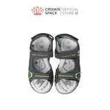  Sandal Thể Thao Cao Cấp Bé Trai Chống Trượt, Bền Bỉ, Xám Khói Hiện Đại | Crown Space CRUK584.GY 