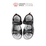  Sandal Thể Thao Bé Trai Chống Trượt, Bền Bỉ, Xám Đỏ Phá Cách | Crown Space CRUK586.GY 