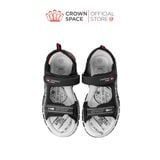  Sandal Thể Thao Bé Trai Chống Trượt, Bền Bỉ, Đen Cá Tính | Crown Space CRUK586.BK 