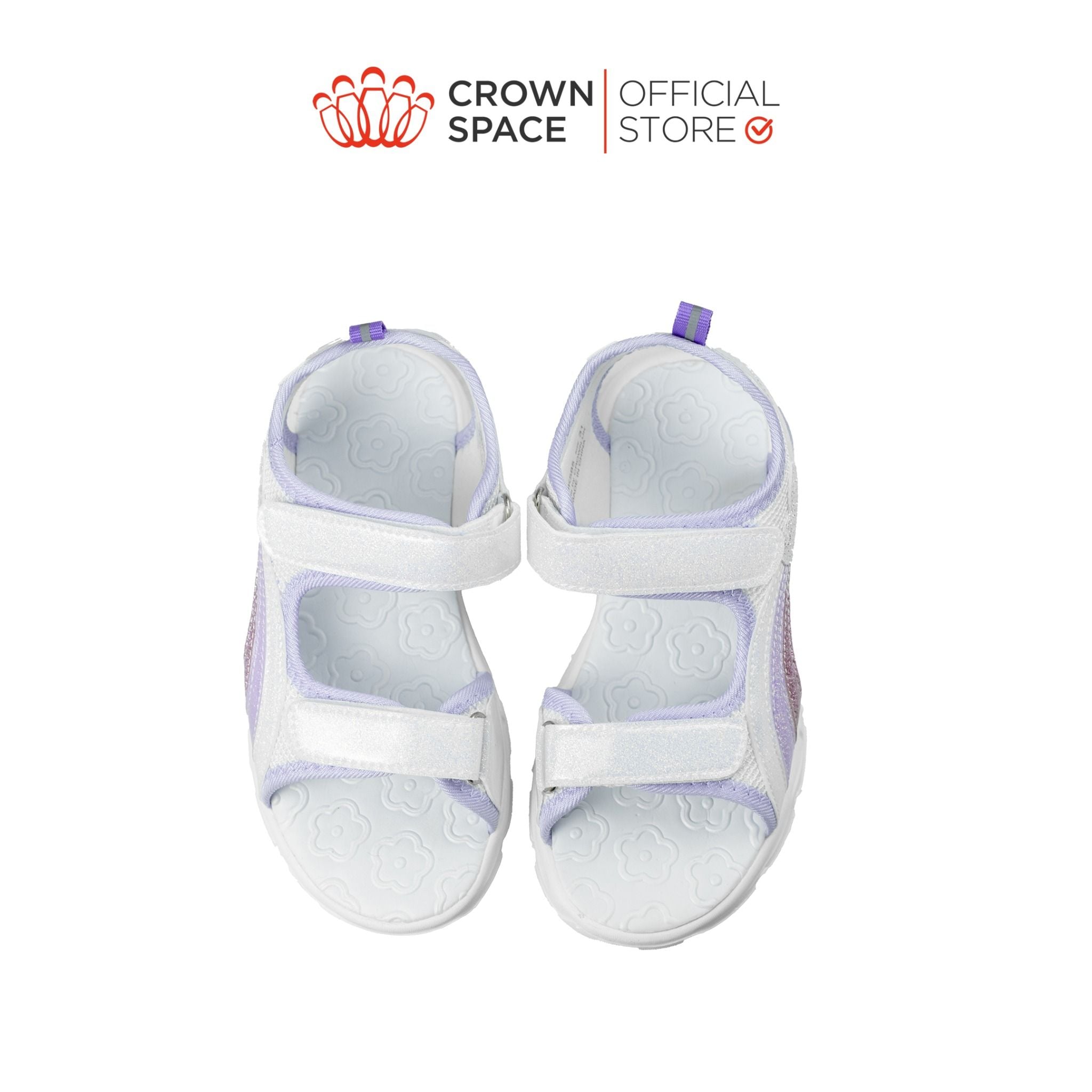  Sandal Thể Thao Cao Cấp Bé Gái Siêu Nhẹ, Thoáng Khí, Tím Mộng Mơ | Crown Space CRUK585.PU 