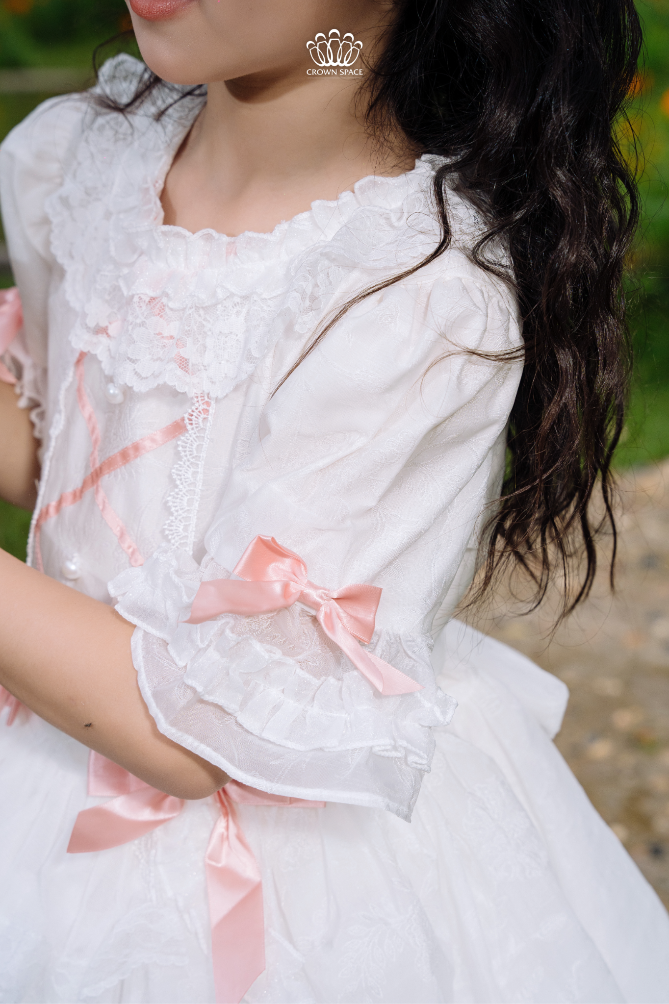  Váy Công Chúa Hoàng Gia Đính Ngọc Trắng – Hồng Pastel Crown Space CKGS3851402 