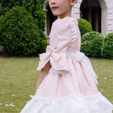  Váy Công Chúa Hoàng Gia Đính Ngọc Hồng Pastel – Trắng Crown Space CKGS3851403 