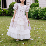  Váy Công Chúa Hoàng Gia Đính Ngọc Tím Pastel – Trắng Crown Space CKGS3851404 