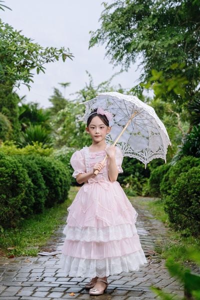  Váy Công Chúa Hoàng Gia Đính Ngọc Màu Hồng Crown Space CKGS3851401 