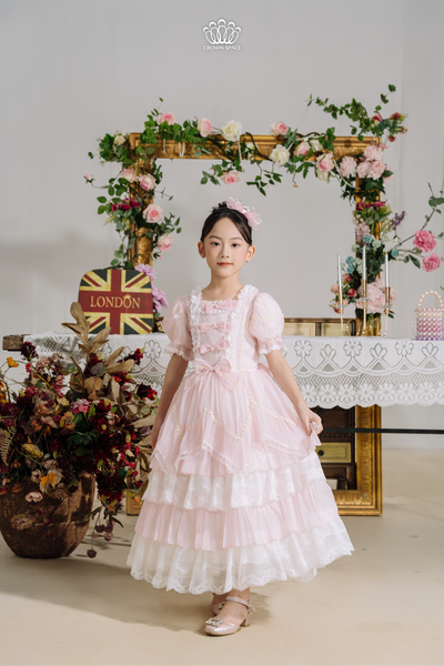  Váy Công Chúa Hoàng Gia Đính Ngọc Màu Hồng Crown Space CKGS3851401 