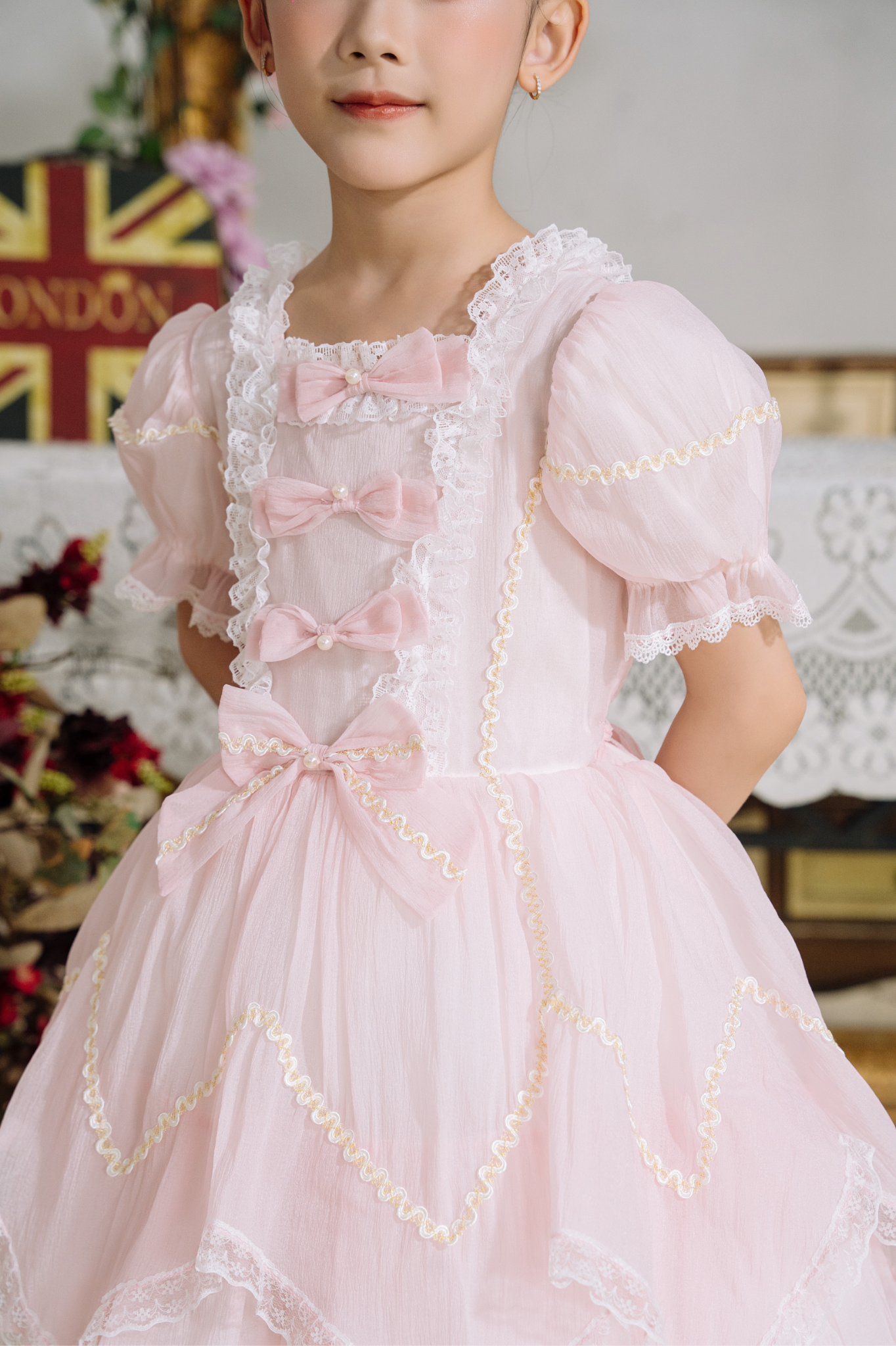  Váy Công Chúa Hoàng Gia Đính Ngọc Màu Hồng Crown Space CKGS3851401 