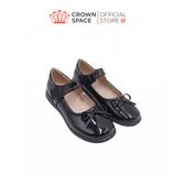  (VIP Private Sale) Giày Búp Bê Da Bóng Đính Nơ Tiểu Thư Kiêu Sa | Crown Space CRUK3082 