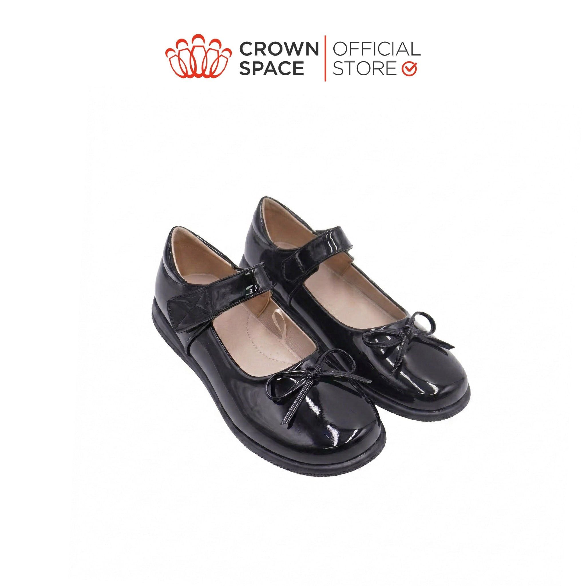 Giày Búp Bê Da Bóng Đính Nơ Tiểu Thư Kiêu Sa | Crown Space CRUK3082 
