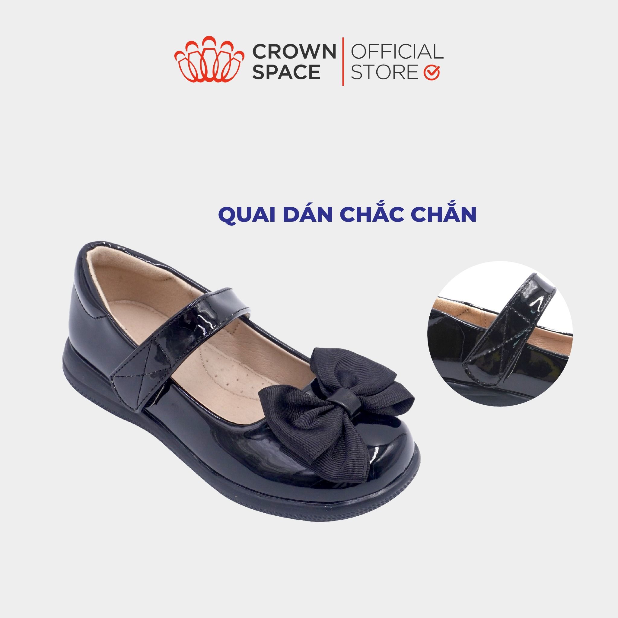  (VIP Private Sale) Giày Đi Học Bé Gái Công Chúa Cao Cấp, Êm Nhẹ, Thời Trang | Crown Space CRUK3078 
