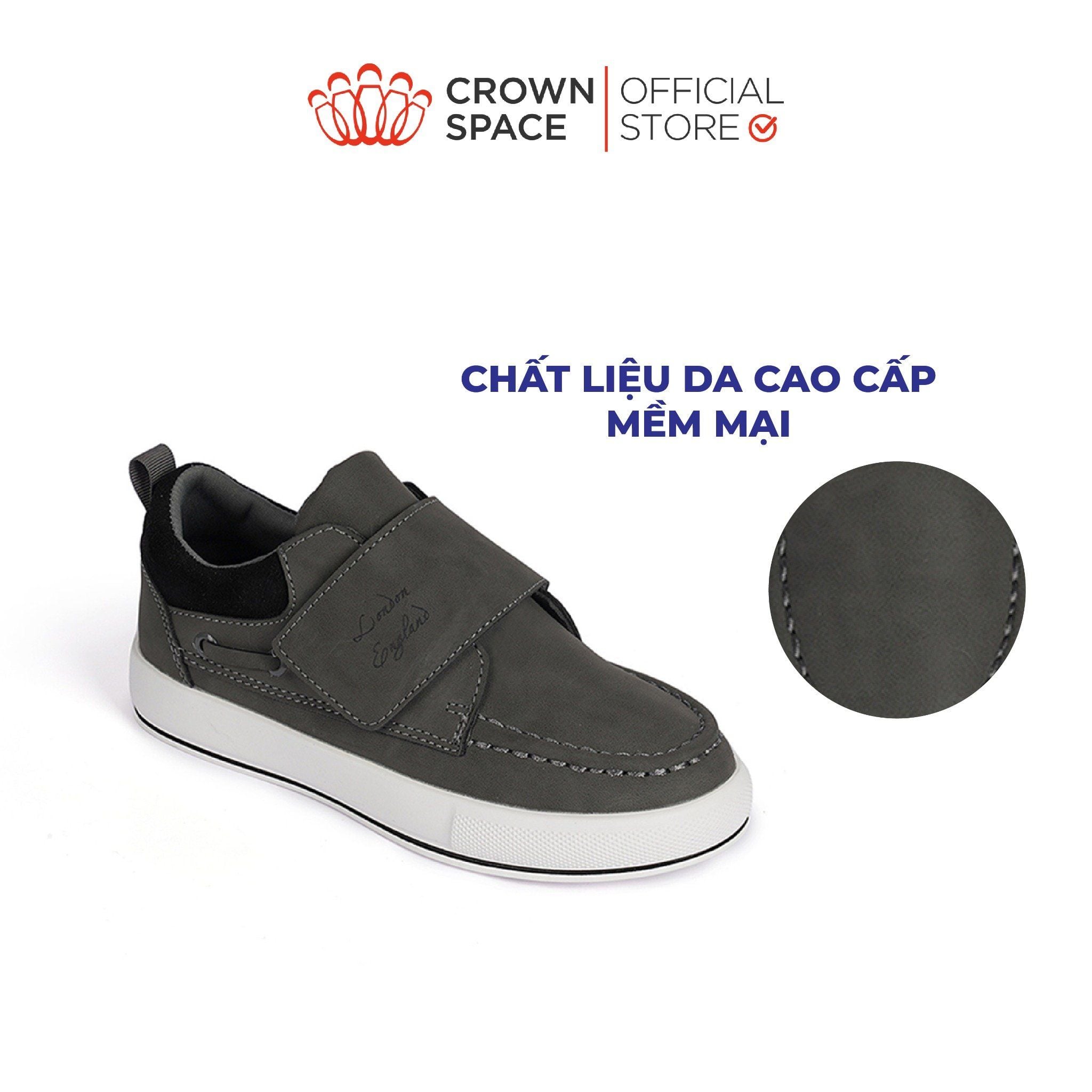  Giày Thể Thao Bé Trai Chính Hãng Cao Cấp Êm Mềm Chống Trơn Thoáng Khí Đi Học Đi Chơi Đều Phù Hợp - PHIÊN BẢN CAO CẤP | Crown Space CRUK266 