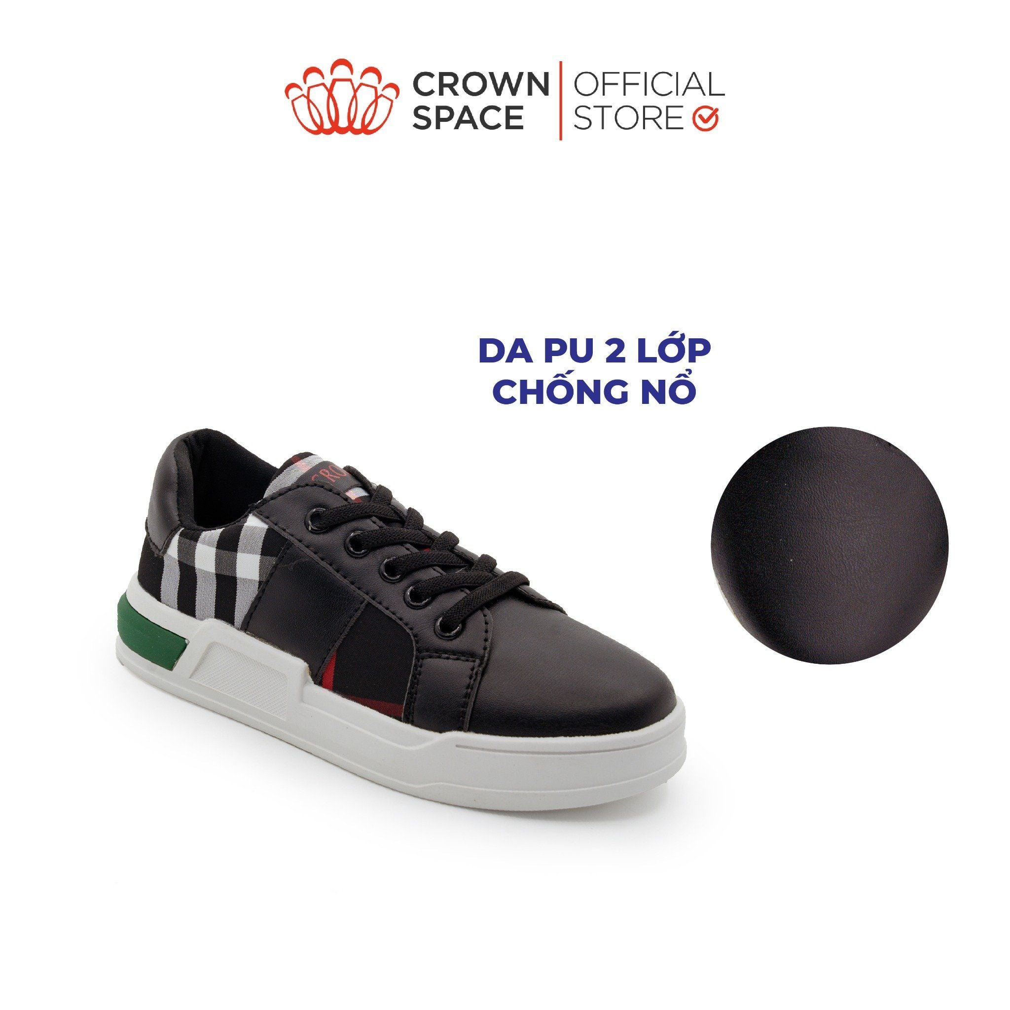  Giày Thể Thao Bé Trai Da Cao Cấp, Êm Ái, Thoáng Khí | Crown Space CRUK261 