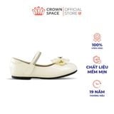  Giày Búp Bê Bé Gái Da Bóng Đính Nơ Bướm Đá Sang Trọng, Êm Chân Chống Bẹt | Crown Space CRUK3168/CRUK3178 