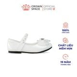  Giày Búp Bê Bé Gái Đính Nơ Ren Ngọc Trai, Êm Chân Chống Bẹt | Crown Space CRUK3180 