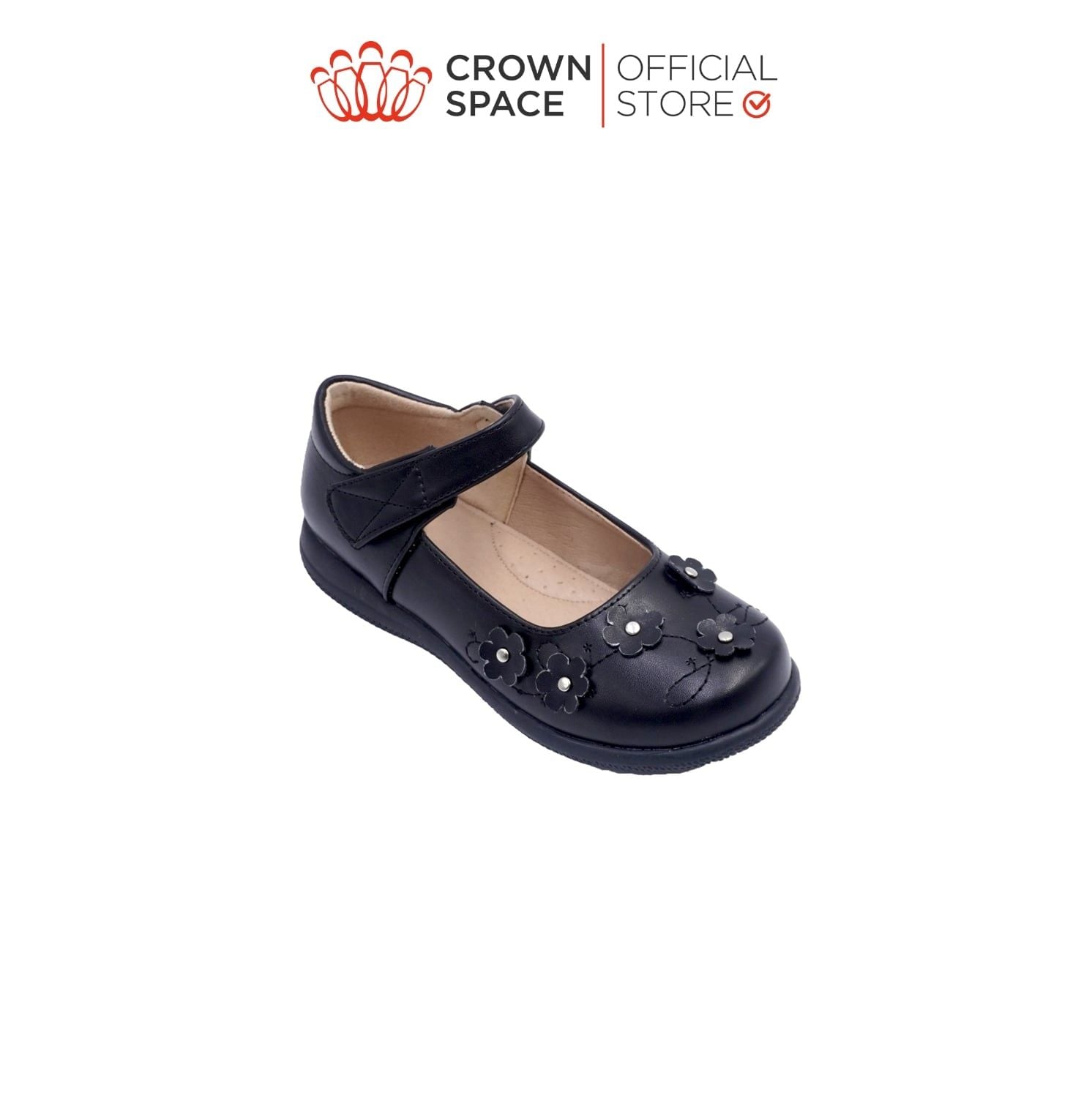  (VIP Private Sale) Giày Búp Bê Bé Gái Da Lì Cao Cấp, Tiện Lợi, Êm Ái | Crown Space CRUK3079 