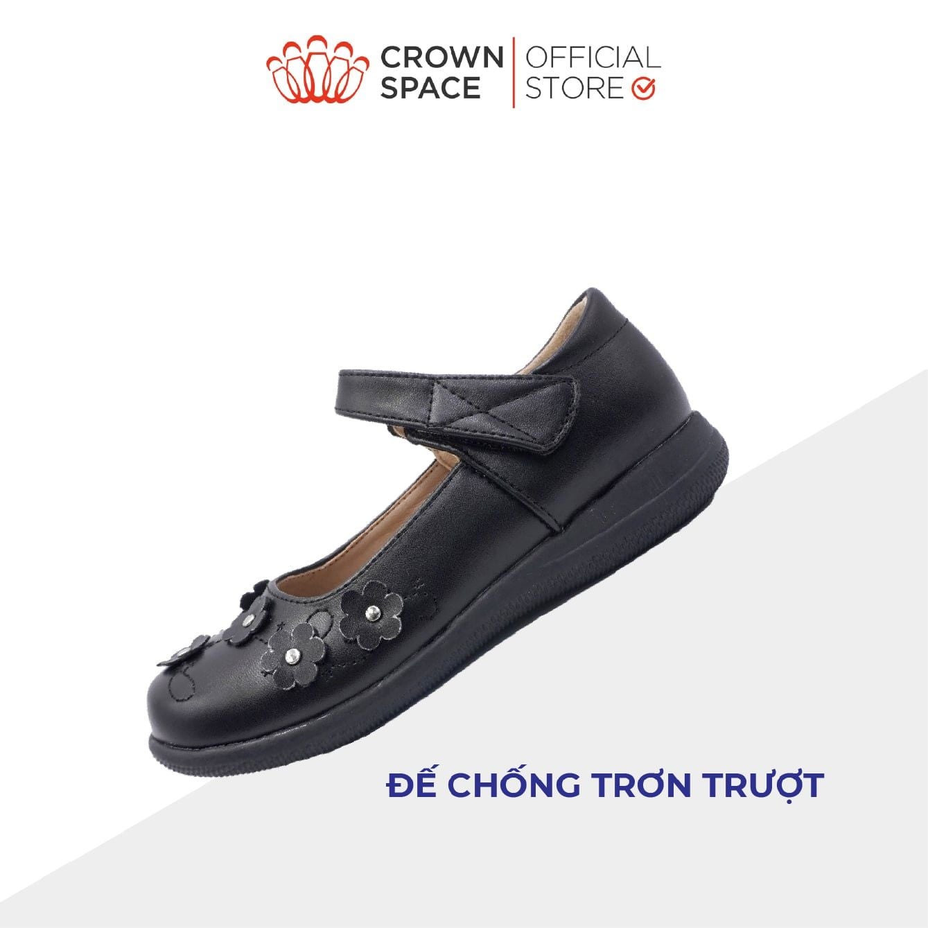  (VIP Private Sale) Giày Búp Bê Bé Gái Da Lì Cao Cấp, Tiện Lợi, Êm Ái | Crown Space CRUK3079 