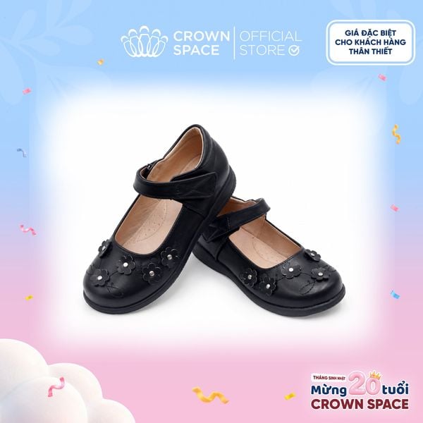  (VIP Private Sale) Giày Búp Bê Bé Gái Da Lì Cao Cấp, Tiện Lợi, Êm Ái | Crown Space CRUK3079 