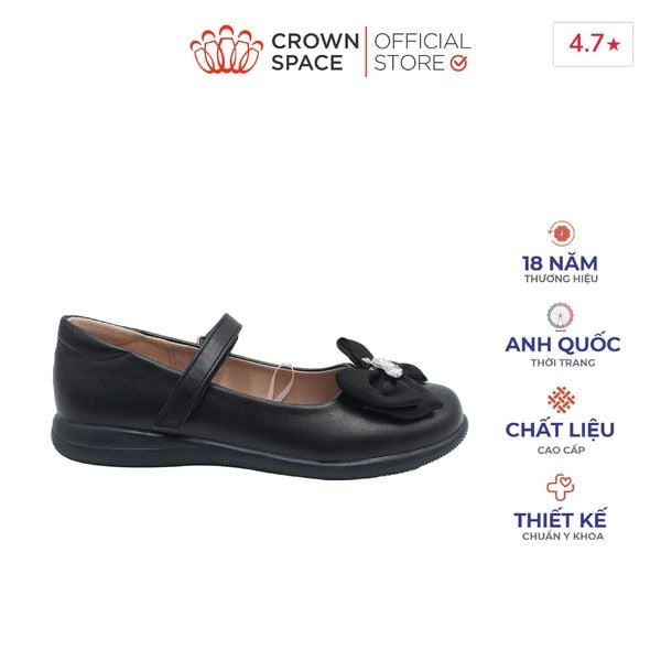  Giày Đi Học School Shoes Bé Gái Công Chúa Cao Cấp, Êm Nhẹ, Thời Trang | Crown Space CRUK3088 