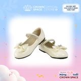  (VIP Private Sale) Giày Búp Bê Bé Gái Da Bóng Đính Nơ Bướm Đá Sang Trọng, Êm Chân Chống Bẹt | Crown Space CRUK3168/CRUK3178 
