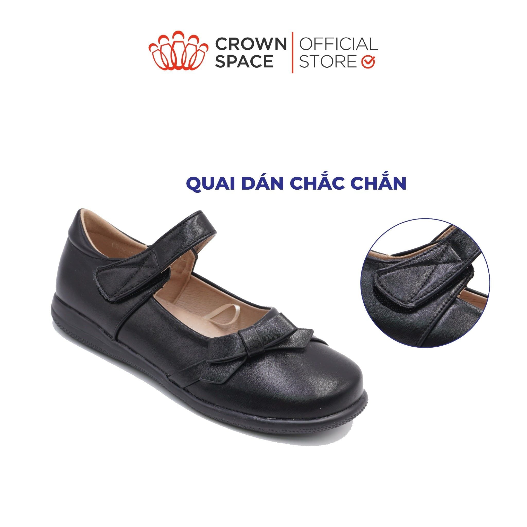  Giày Búp Bê Da Đính Nơ Gập Thanh Lịch, Kiêu Sa | Crown Space CRUK3081 