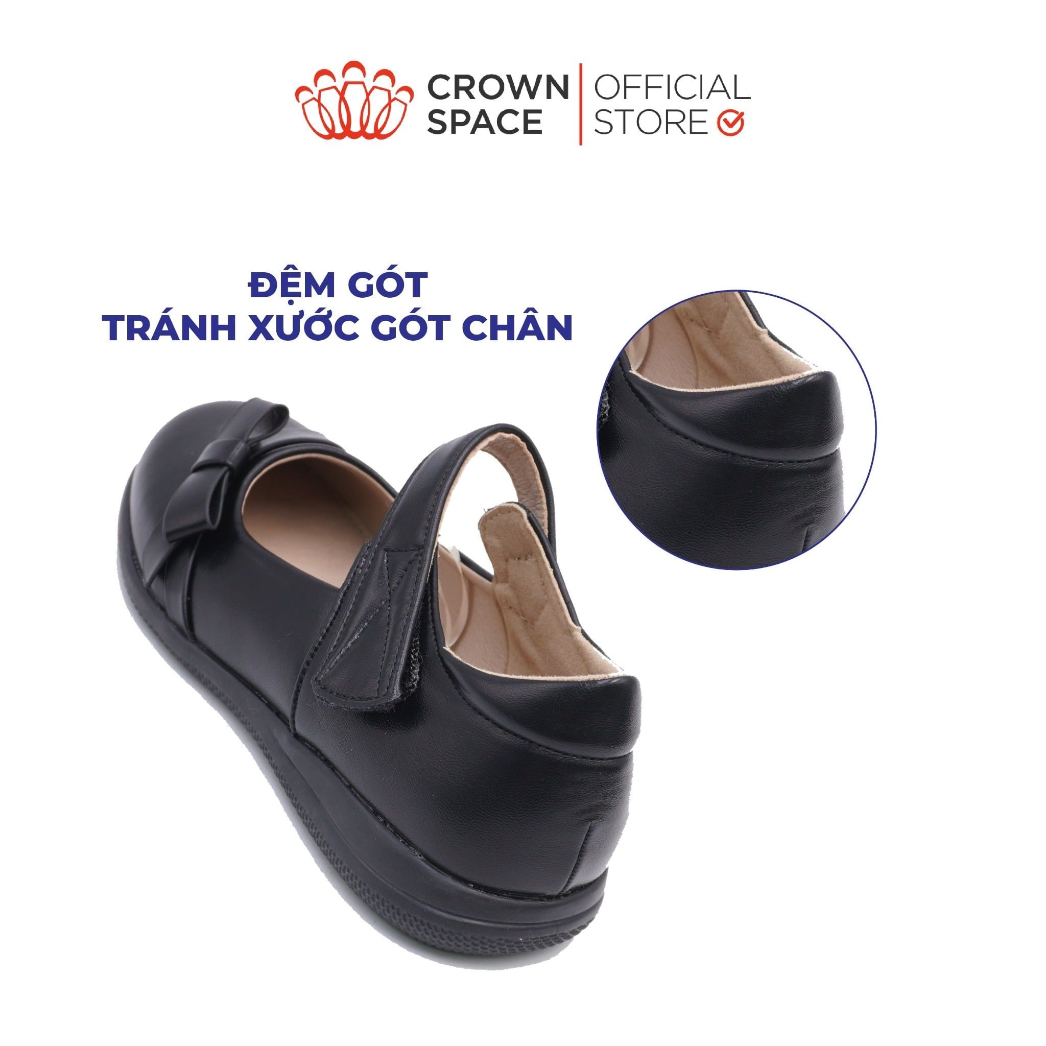  Giày Búp Bê Da Đính Nơ Gập Thanh Lịch, Kiêu Sa | Crown Space CRUK3081 