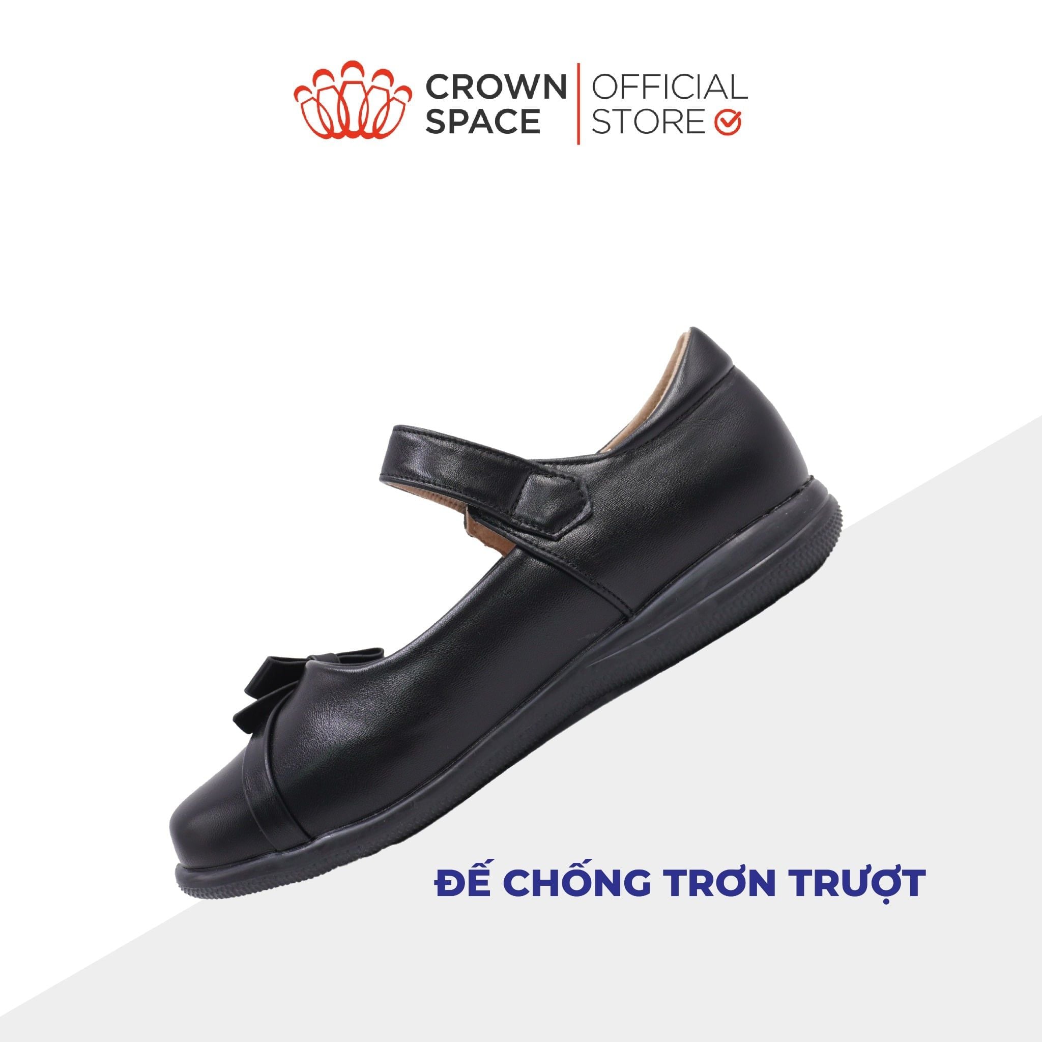  Giày Búp Bê Da Đính Nơ Gập Thanh Lịch, Kiêu Sa | Crown Space CRUK3081 