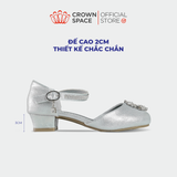  Giày Búp Bê Công Chúa Cao Gót Cho Bé Gái Lấp Lánh, Thanh Lịch, Êm Ái | Crown Space CRUK3165 