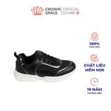  Giày Sneaker Vải Mesh Phối Da Chống Trơn Trượt Dành Cho Bé | Crown Space CRUK8077 