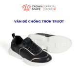  Giày Sneaker Vải Mesh Phối Da Chống Trơn Trượt Dành Cho Bé | Crown Space CRUK8077 