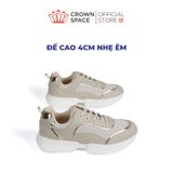  Giày Sneaker Vải Mesh Phối Da Chống Trơn Trượt Dành Cho Bé | Crown Space CRUK8077 