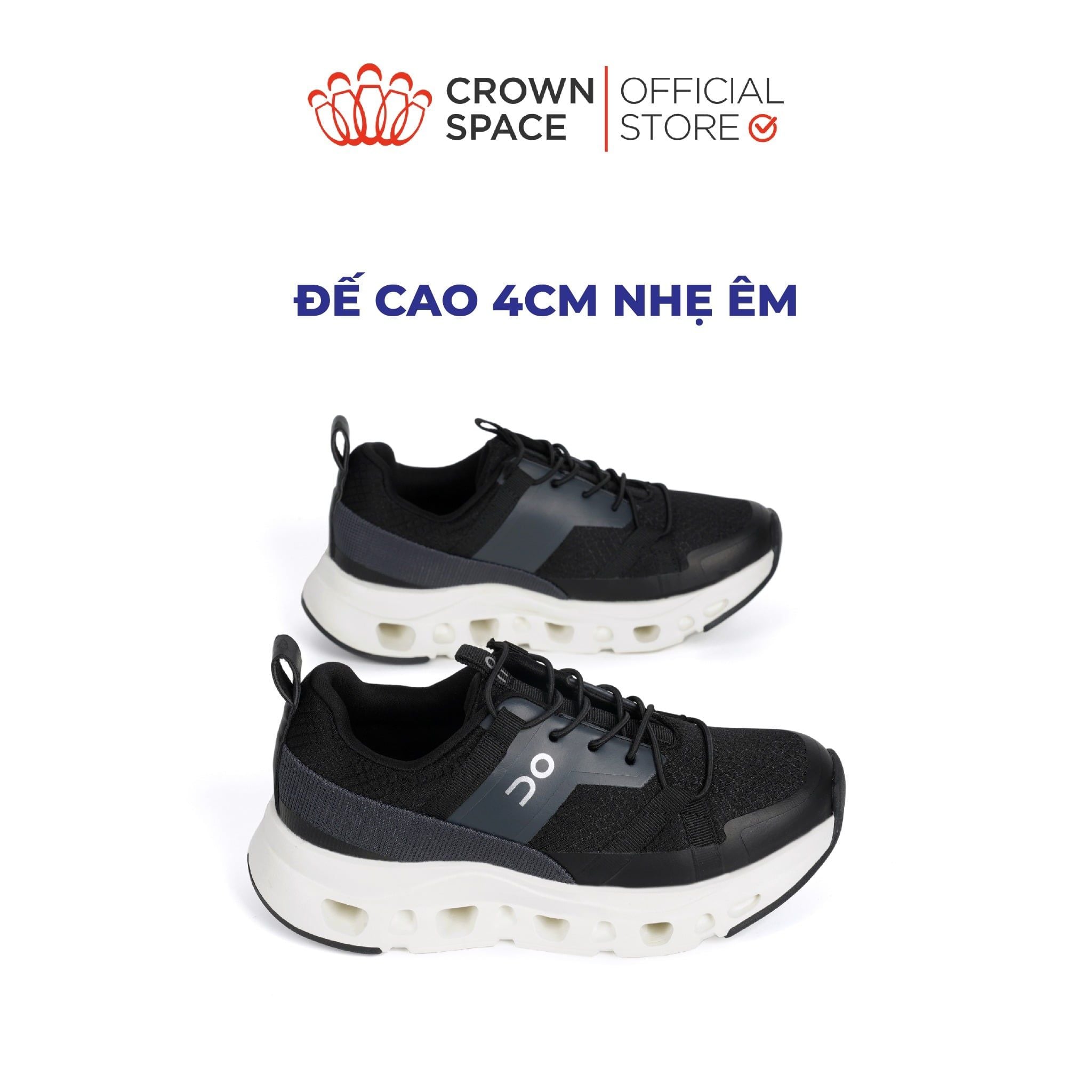  Giày Sneaker Siêu Nhẹ Đế, Đệm Khí, Không Cần Buộc Dây | Crown Space CRUK8079 