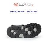  Sandal Thể Thao Cao Cấp Bé Trai Chống Trượt, Bền Bỉ, Xám Khói Hiện Đại | Crown Space CRUK584.GY 