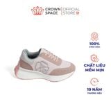  Giày Sneaker Unisex Đế Độn Phối Da Lộn, Dây Chun Tiện Lợi | Crown Space CRUK8076 