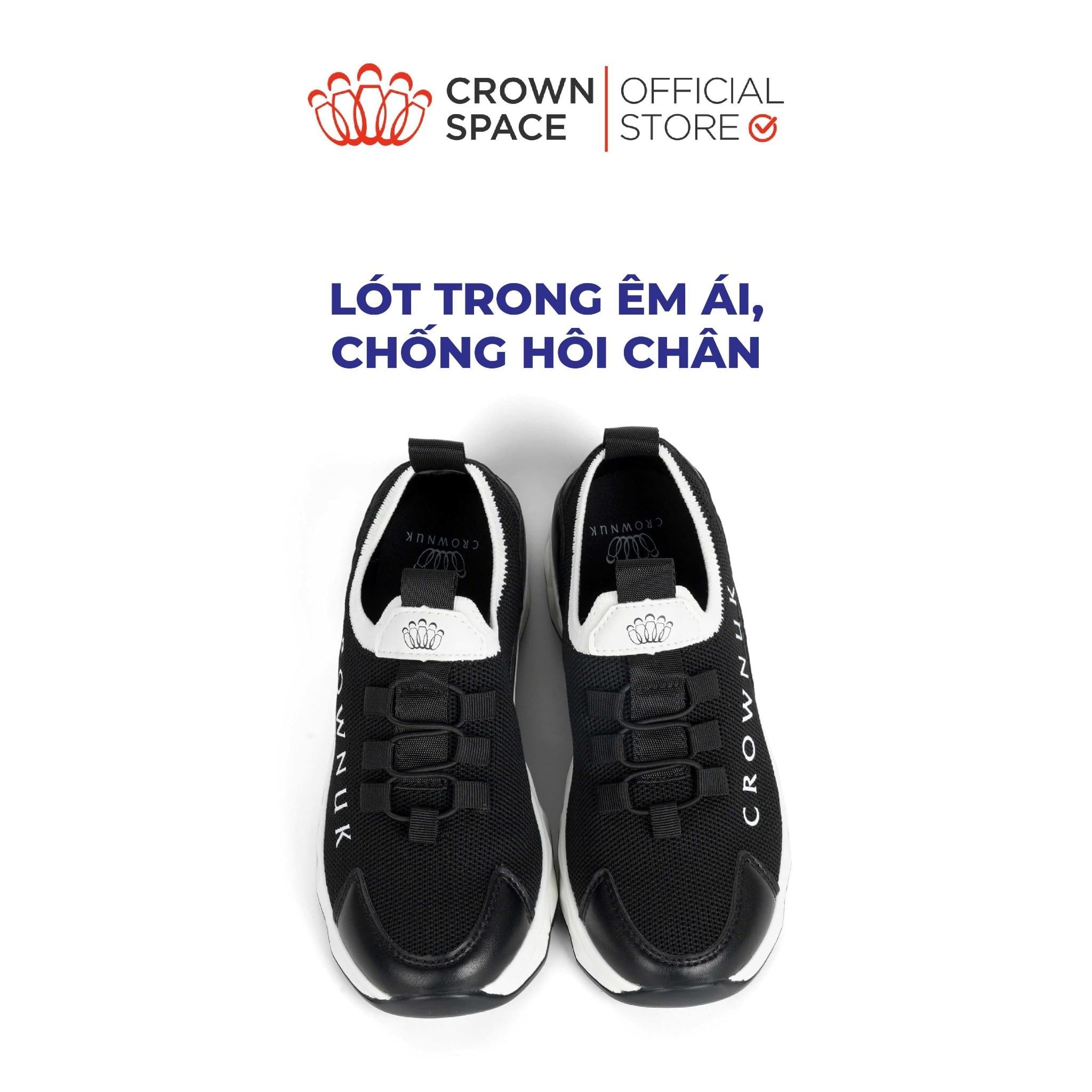  Giày Thể Thao Bé Trai Lưới Dệt Kim Thoáng Khí, Dây Chun Thông Minh | Crown Space CRUK8083 