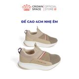  Giày Lười Thể Thao Unisex Vải Mesh Thoáng Khí, Đế Độn 4cm | Crown Space CRUK8081/CRUK8082 