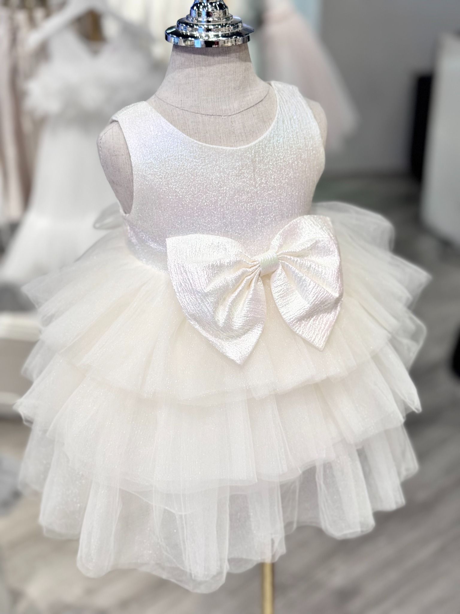  Váy Công Chúa Bé Gái Cao Cấp Gắn Nơ Xoè Tầng | Crown Space CKGS38514010 