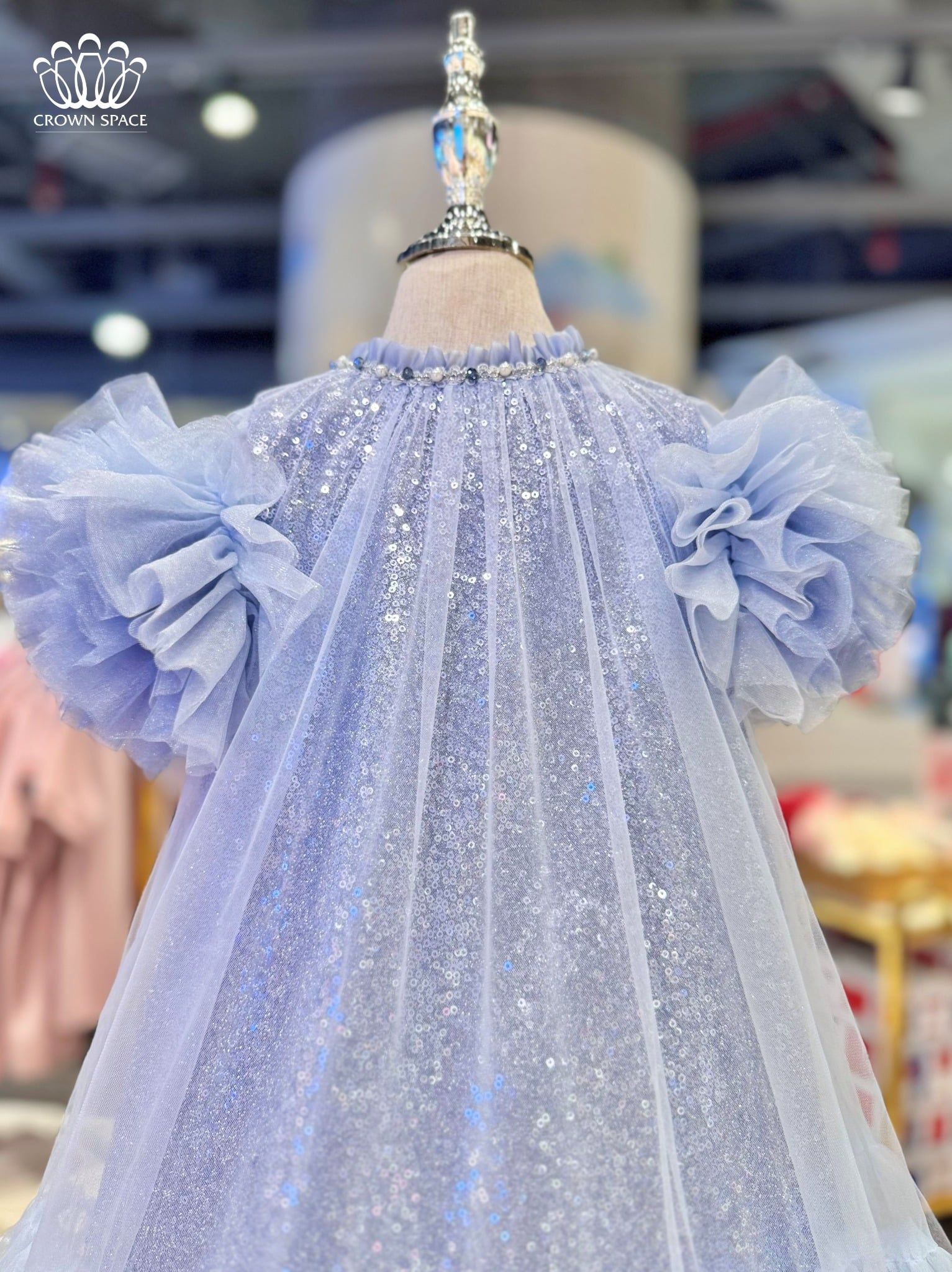  Váy Voan Công Chúa Bé Gái Bồng Bềnh Đính Kim, Sang Trọng, Thanh Lịch | Crown Space CKGS3850114 